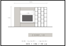 Mur TV infinity comp 10 BRONZO / CADIZ