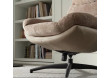 Fauteuil balancier + pouf cady marron