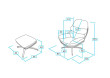 Fauteuil balancier + pouf cady marron