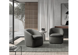 Fauteuil pivotant louan gris