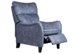 Fauteuil de relaxation manuel microfibre bleu