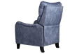 Fauteuil de relaxation manuel microfibre bleu