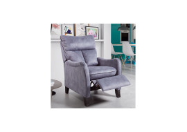 Fauteuil de relaxation manuel microfibre bleu