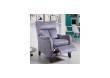 Fauteuil de relaxation manuel microfibre bleu