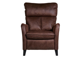 Fauteuil de relaxation manuel microfibre marron