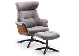 Fauteuil de relaxation  manuel tissu  gris