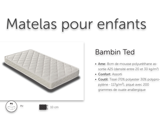 matelas enfant ted